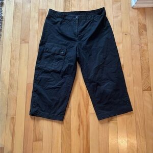 Black Capri Straight Pants